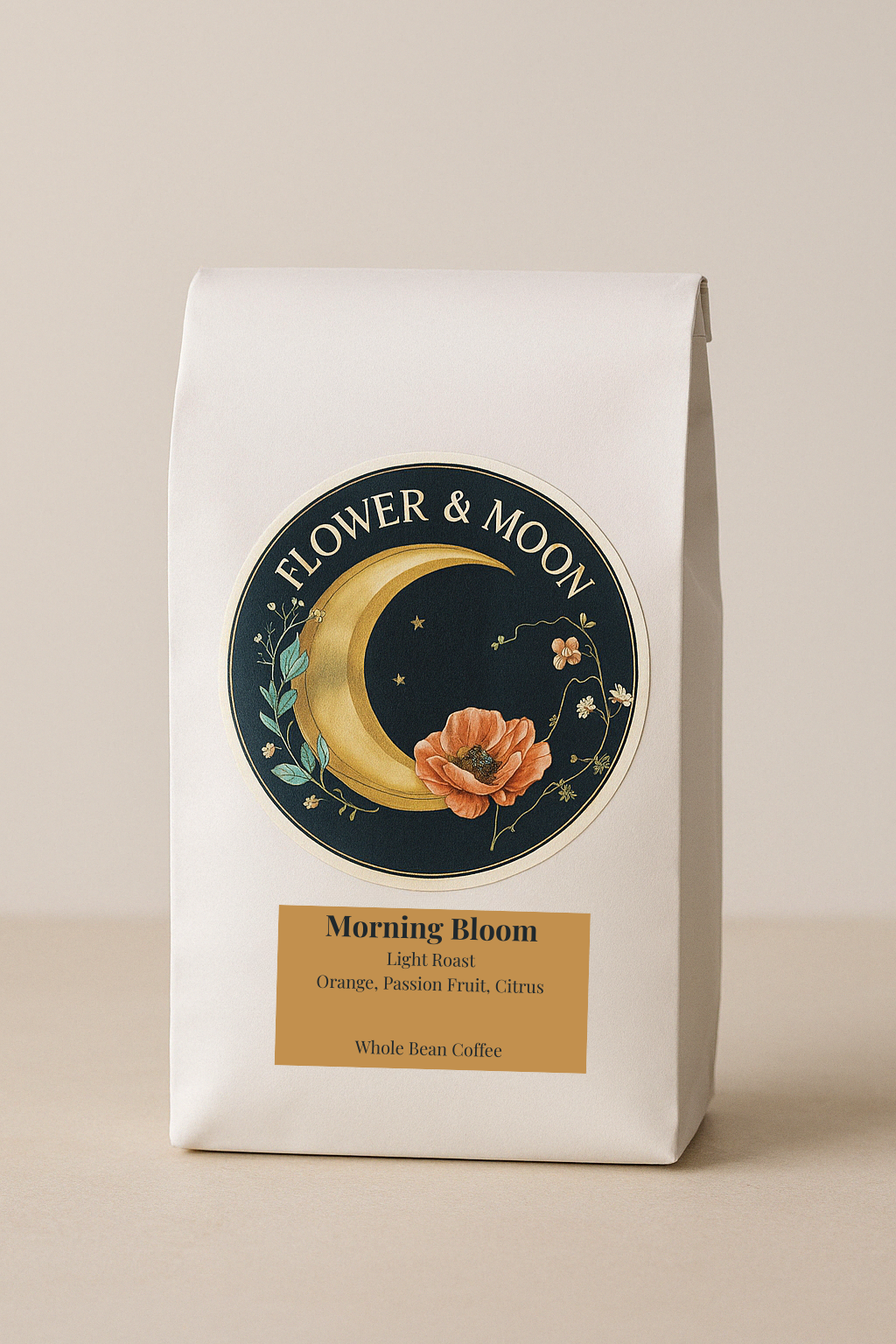 Flower and Moon decaf coffee bag - Morning Bloom light roast