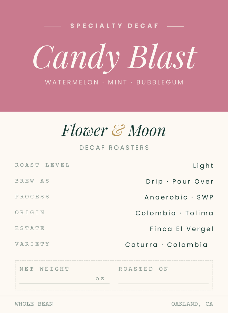 Candy Blast SWP Decaf – Colombia El Vergel
