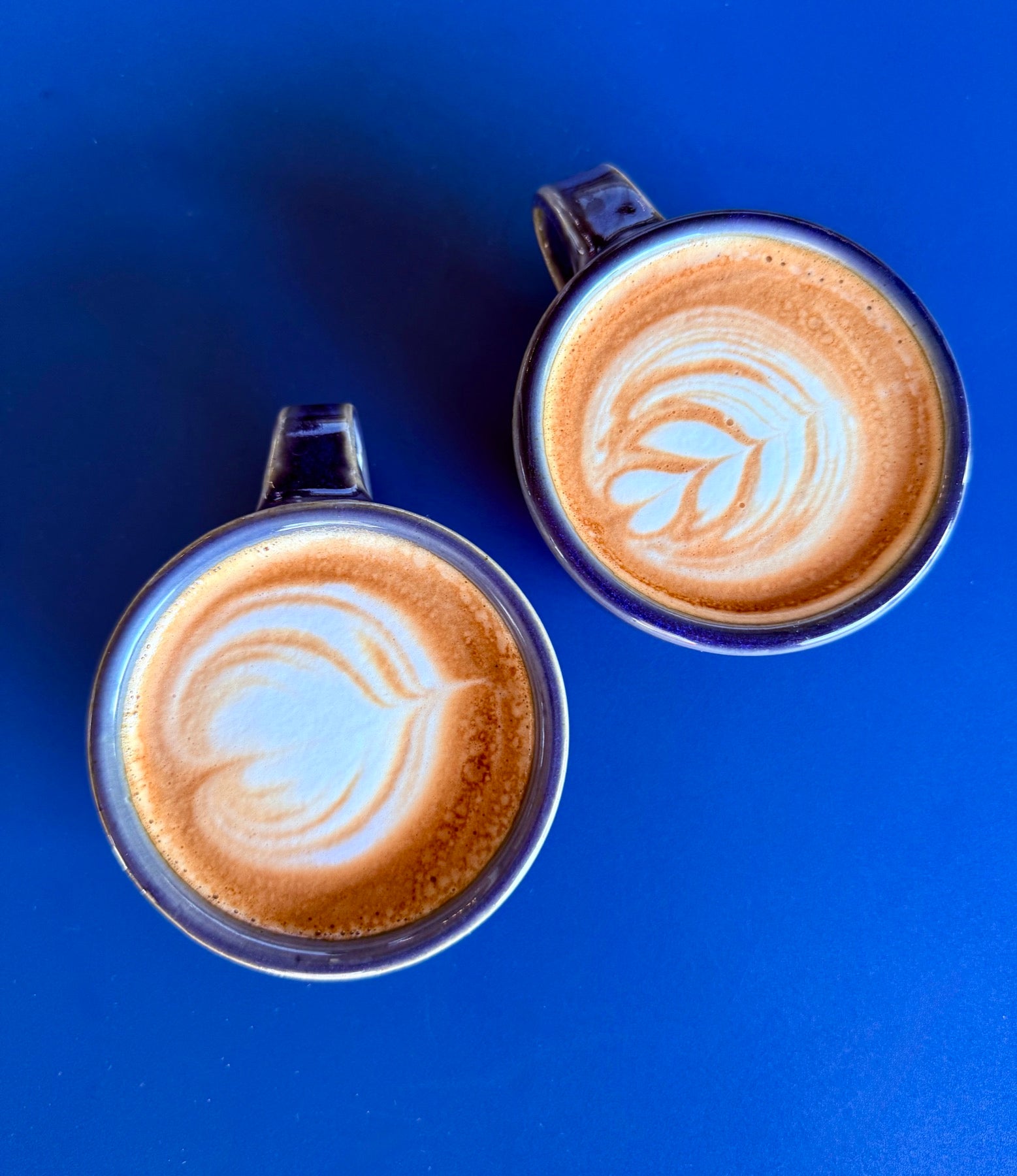 Blue cappuccino